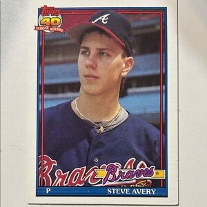 Topps Braves Baseball Card - Steve Avery